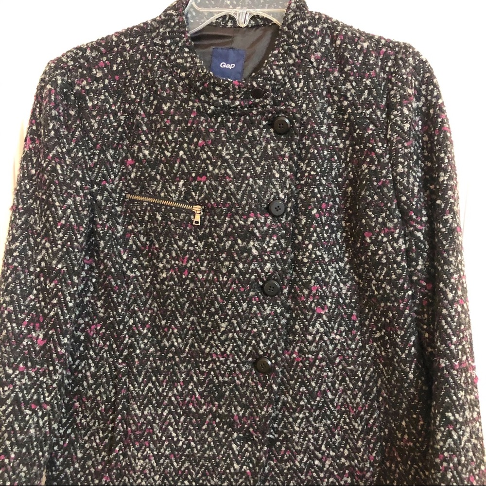 Gap Textured Button Up Jacket Sz M - Picture 2 of 6